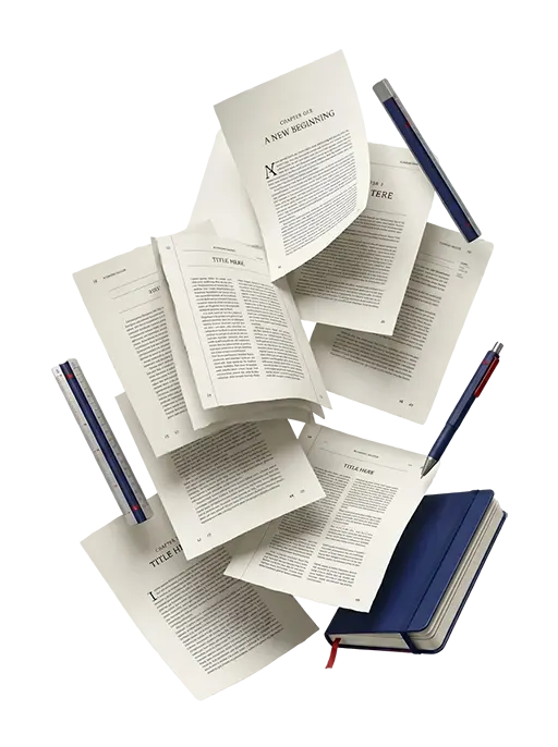 Comparison of a printed book interior and an ebook on screen