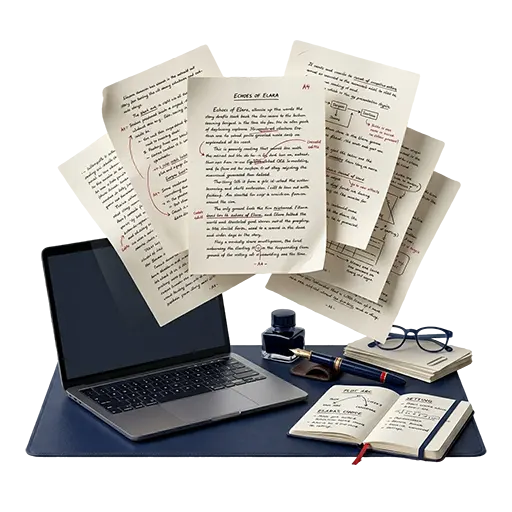 Author and ghostwriter working through material together